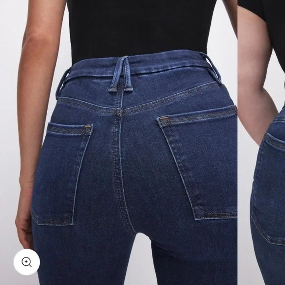 Good American‎ Good Legs Straight Jeans GLS270T Indigo Blue Size 4 High-Rise NWT - Picture 5 of 10
